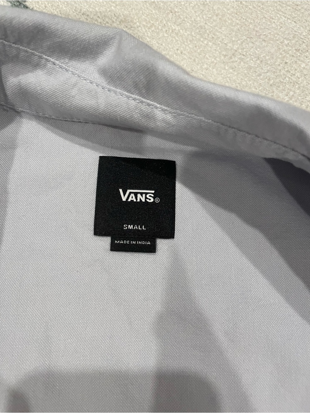 Vans Light Blue Cropped Cotton Button Down - Picture 6 of 7